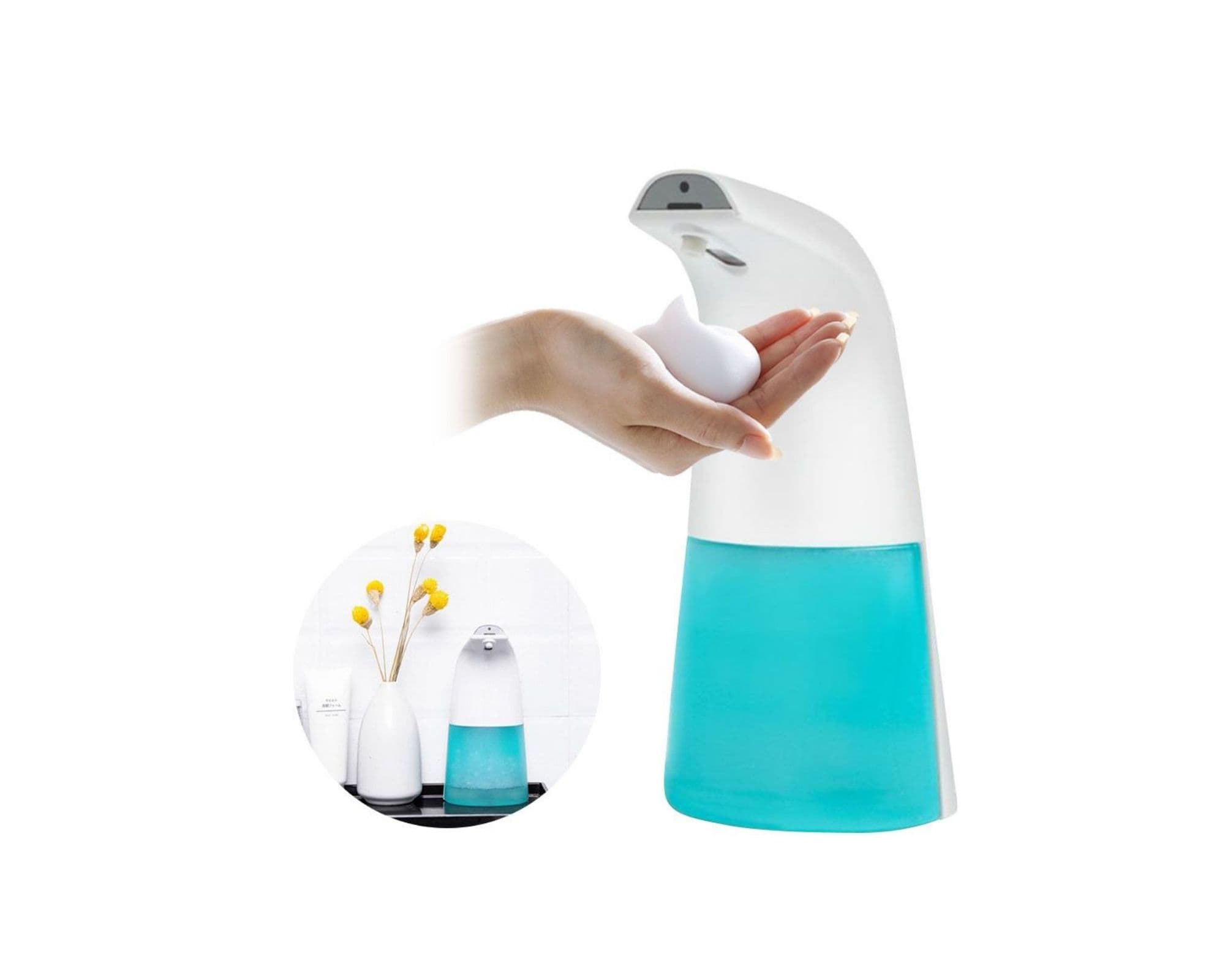 Distributeur Automatique de Savon Moussant, de Gel de Douche, de Shampoing avec Capteur de Proximité 250ml